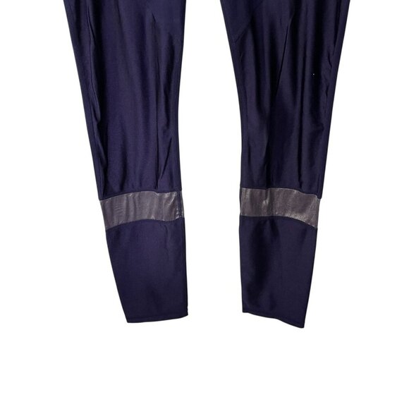 Fabletics Leggings Navy Size Large Reflective Mid Rise Stretch Gym Yoga - Picture 3 of 9